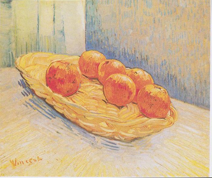Vincent Van Gogh Still Life with Oranges Basket oil painting image